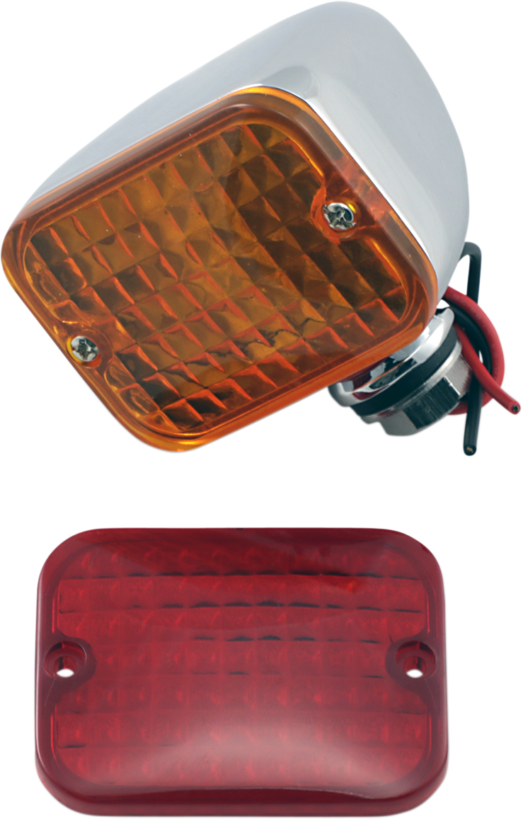 DRAG SPECIALTIES RECTANGULAR MARKER LIGHTS LIGHT MARKER DUAL FIL