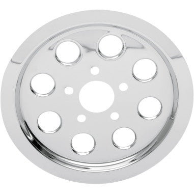 CHROME OUTER REAR PULLEY INSERTS FOR HARLEY-DAVIDSON