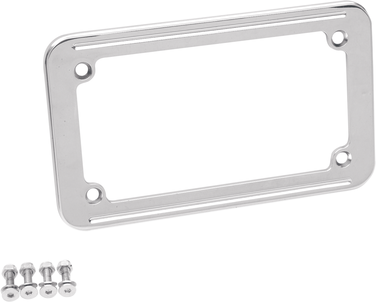 DRAG SPECIALTIES CHROME LICENSE PLATE FRAME FRAME LIC. 4X7" CHR