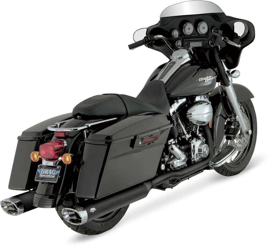 VANCE & HINES DRESSER DUALS HEADER SYSTEMS FOR HARLEY-DAVIDSON 1995 - 2008 Black Dresser Duals Header System