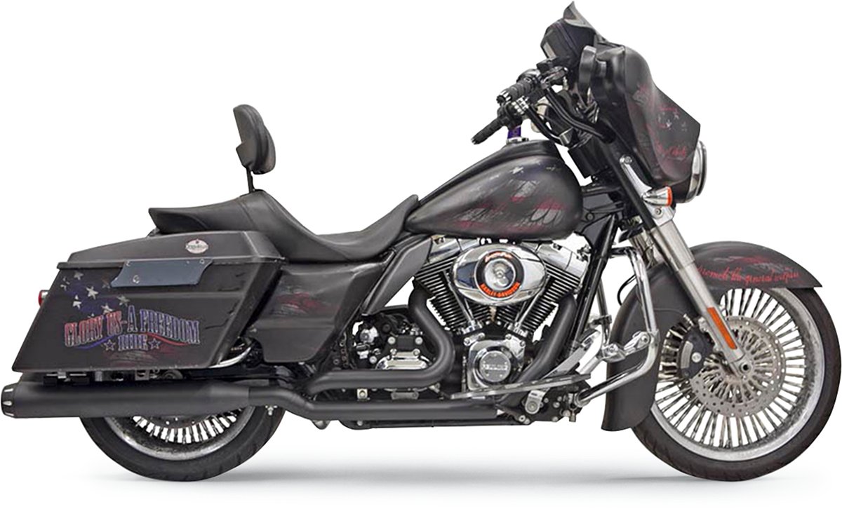 BASSANI XHAUST TRUE-DUAL DOWN UNDER HEADPIPES FOR HARLEY-DAVIDSON 2009 - 2013 Black True-Dual Down Under Headpipes