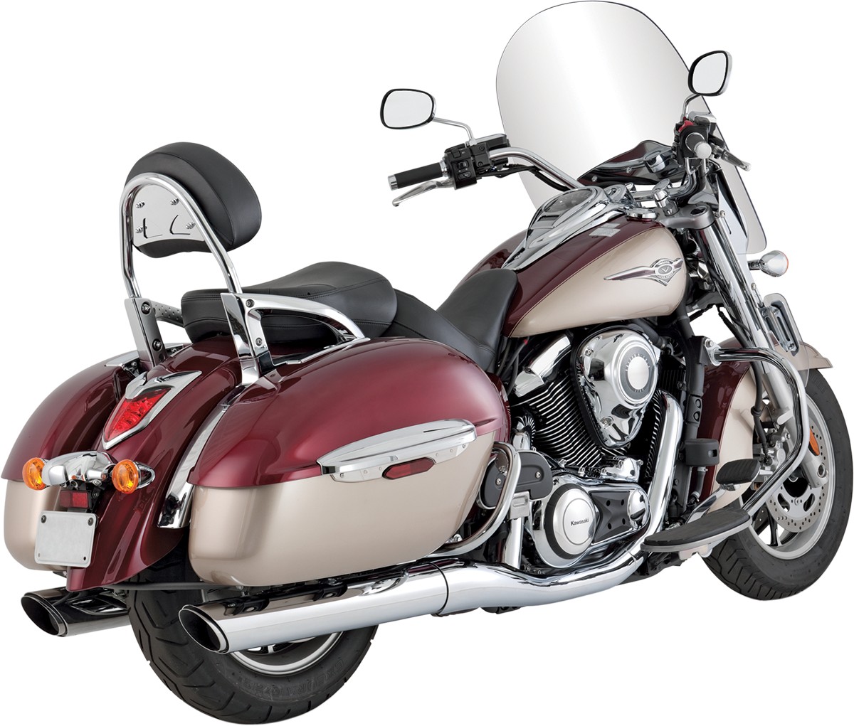VANCE & HINES TWIN SLASH ROUND SLIP-ON MUFFLERS MUFFLERS 1700 KAWA 09 CHR