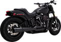 Sistema De Escape Pro Pipe 2 En 1 Negro Mate Para Harley Davidson