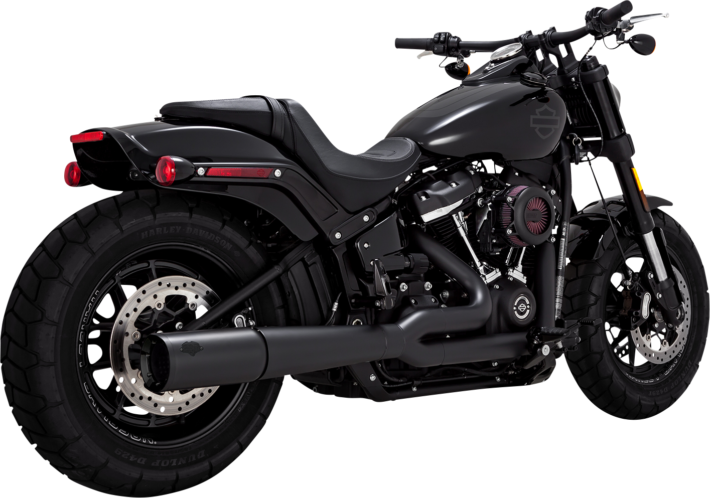 Sistema De Escape Pro Pipe 2 En 1 Negro Mate Para Harley Davidson