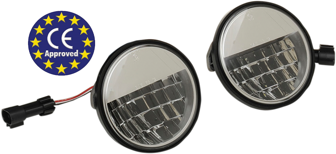 Faros Auxiliares LED Homologados Para Harley-Davidson 4.5” Reflector Passing Lamps