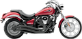 COBRA SPEEDSTER SWEPT EXHAUST EXHAUST SSTR SW BK VN900
