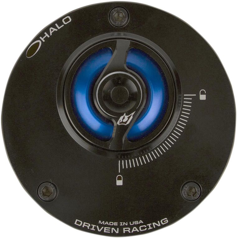 DRIVEN RACING HALO FUEL CAPS AND BASES CAP FUEL HALO BLUE