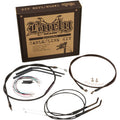 BLACK VINYL HANDLEBAR CABLE AND BRAKE LINE KITS FOR JAIL BARS FOR HARLEY-DAVIDSON