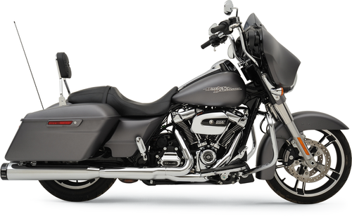 KHROME WERKS 4.50" HP-PLUS® SLIP-ON MUFFLERS FOR HARLEY-DAVIDSON 2017 - 2020 Chrome/Black HP-Plus® Slip-On Mufflers