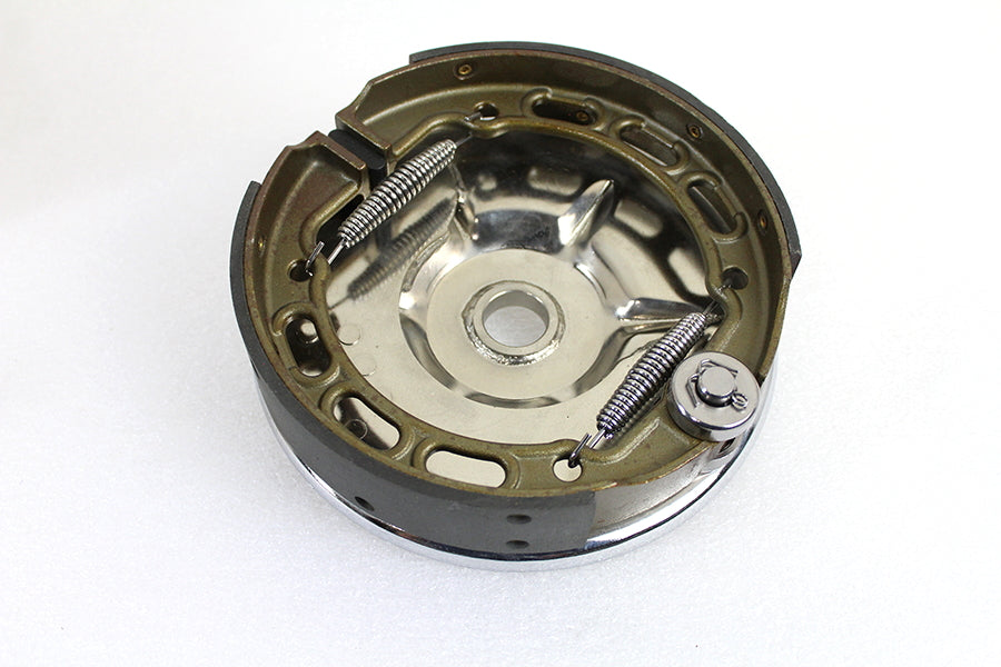 Hinterer mechanischer Bremsträgerplattensatz Chrom für Harley-Davidson 1936-1957