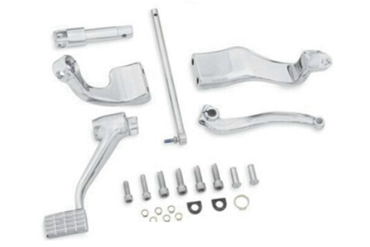 Chrom-Kit für weiter vorne verlegte Mittelsteuerung für Harley-Davidson Dyna 2006-2017