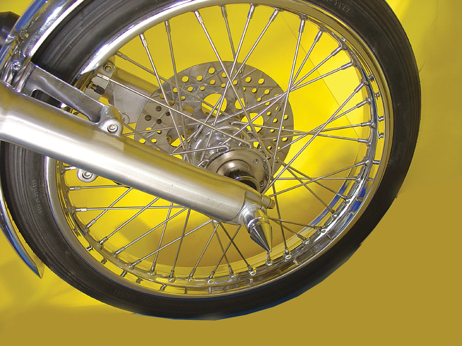 Tapones Eje Punta Para Harley-Davidson Chrome Front Axle Cover Set Pike Style