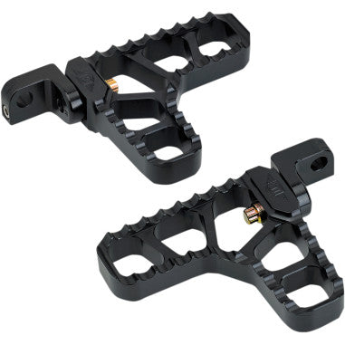 ADJUSTABLE SERRATED BILLET FOOTPEGS AND SHIFTER PEGS FOR HARLEY-DAVIDSON