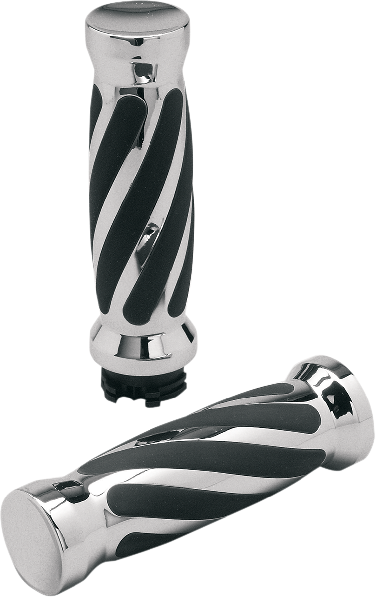 PRO-ONE PERF.MFG. CHROME CRUISER GRIPS GRIPS-RUBBER YAM-KAW