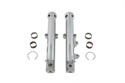 39mm Fork Sliders Chrome Single Disc For Harley-Davidson Sportster Dyna FXR