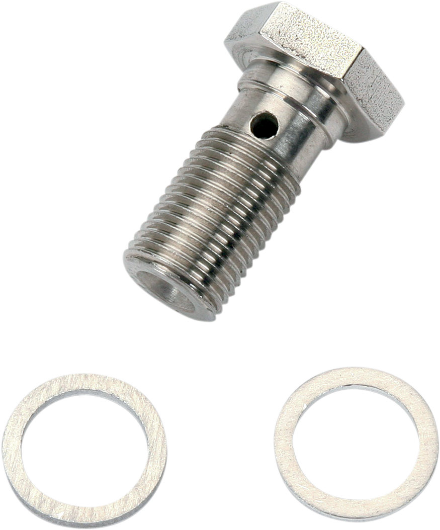 RUSSELL CYCLEFLEX UNIVERSAL BRAKE LINE FITTINGS BANJO BOLT 7/16"-24" CHRM