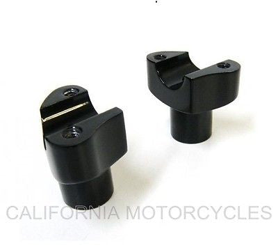 5cm (2") Forged Aluminum Riser Towers in Black for Harley-Davidson® 2" Risers