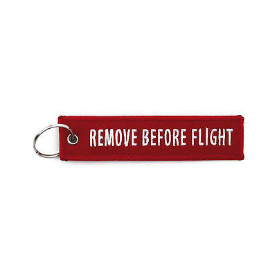 Llavero Remove Before Flight Red Key Ring