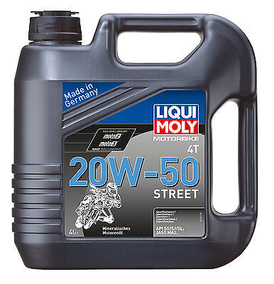 Aceite Mineral Para Harley-Davidson® Liqui-Moly Motorrad 20W50 Straßenöl 4L