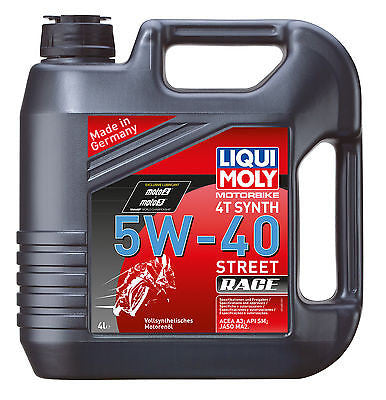 Aceite Sintetico 5W40 Liqui-Moly Motorbike 4T Synth Street Race