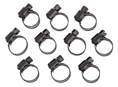 Pack 10 Black Oil Line Clamp Kit Sleeve Clamps