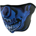 MASCARA DE NEOPRENO NEOPRENE HALF FACE MASK BLUE CHROME SKULL