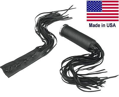 Funda De Piel Con Flecos Para Puños Fringed Leather Grip Covers. Made In Usa