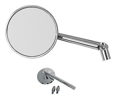 Espejo Retrovisor Universal Homologado Cromado Mirror Kit
