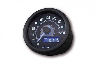 Mini Cuenta Km Homologado Para Harley-Davidson® 60Mm Black Mini Speedometer