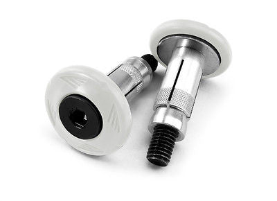Paar Lenkerendkappenschrauben 22-28mm Lenkerendkappen-Kit Weiß