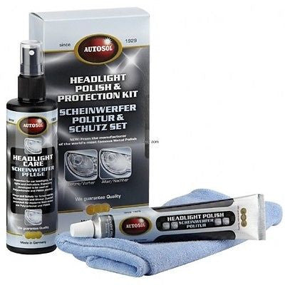 Kit Pulimento Y Protector Para  Faros Autosol