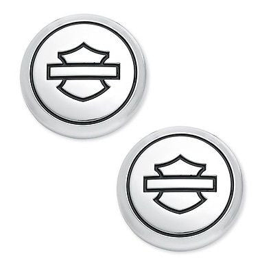 Paar Harley-Davidson® Embleme 14100747 Metallmedaillons mit selbstklebender Rückseite