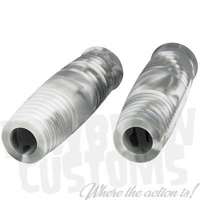 Puños Cole Foster Para Harley-Davidson® 1" Lowbrow Antique Grey Marble Grips