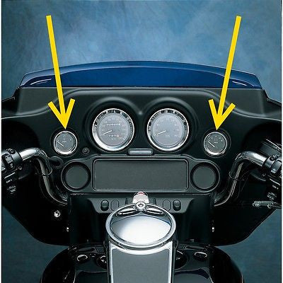 Strumenti a forma di chrome per Harley-Davidson® 2" Strumento Gauge Lunzel Cover