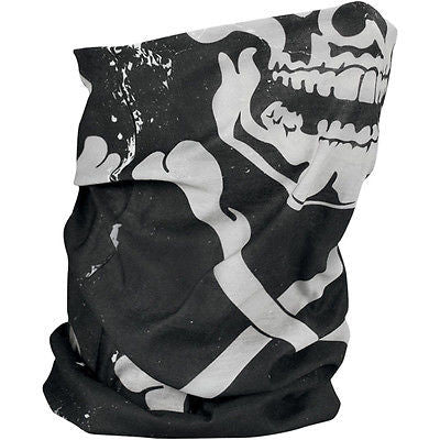 Fleece-Lined Motley Tube Skull and Crossbones Neck Gaiter