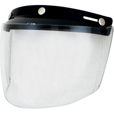 Pantalla Visera Abatible Desmontable Para Casco Abierto Helmet Shield Flip Clear