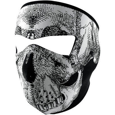 Mascara De Neopreno Neoprene Face Mask Black&White Skull