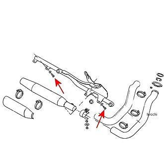 10 Tornillo soporte escape para Harley-Davidson 4269