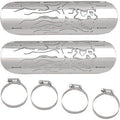 Kit Protectores De Calor Para Escape 25Cm Flaming Skull Heat Shields