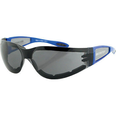 Gafas Para Moto Bobster Shield II Smoked Lens Blue Frame Sunglasses