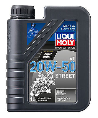 Aceite Mineral Para Harley-Davidson® Liqui-Moly Motorrad 20W-50 Straßenöl 1L