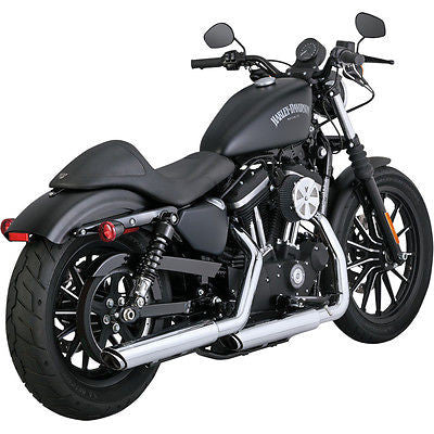 Colas De Escape Vance & Hines Twin Slash Cromado Para Harley Sportster '14-Up