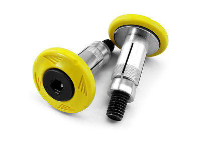 Une paire De Tornillos Topes le Guidon 22-28Mm Handlebar End Cap Kit Yellow