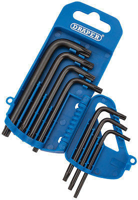 Juego Llaves Torx Seguridad 7 Piezas Draper Tx-Star® Juego De Llaves A Prueba De Manipulaciones