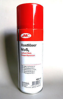 PROFESSIONAL RUST REMOVER DEGRIPPING SPRAY MOLYBDENUM DISULFIDE 400ml