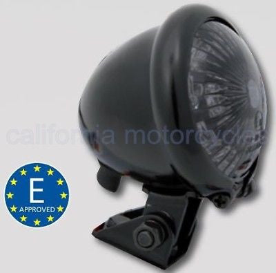 Approved LED Bobber Old School Bates Rear Tail Lamp ECE Black