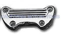 Abrazadera De Manillar Aletas Cromada Para Harley-Davidson® Ribbed Handlebar Clamp