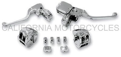 Mandos Manillar Cromados Para Harley-Davidson® 2 Discos Freno Chrome Control Kit