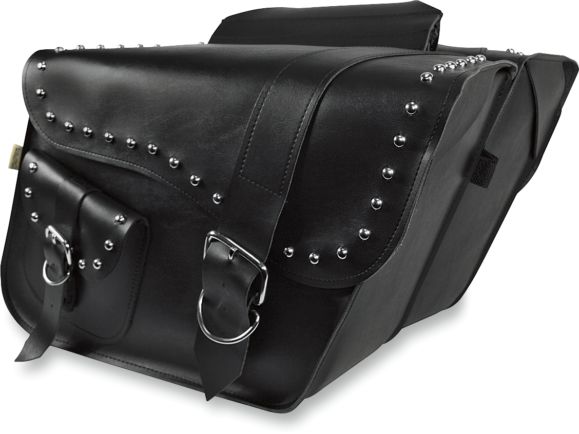 WILLIE & MAX LUGGAGE RANGER STUDDED SUPER SLANT SADDLEBAGS SADDLEBAG,RANGER LG STUD
