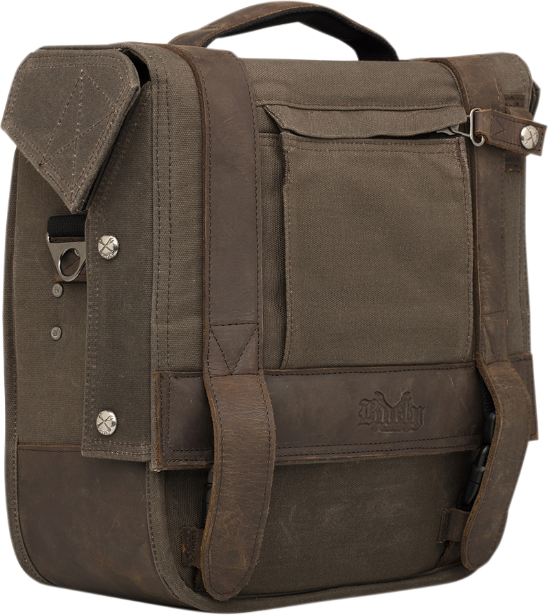 BURLY BRAND SADDLEBAGS SADDLEBAG WAXED COTTON
